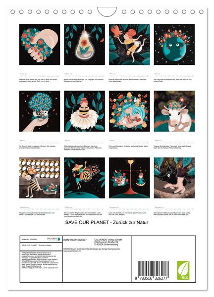 Produktbild: SAVE OUR PLANET - Zur&uuml;ck zur Natur (Wandkalender 2026 DIN A4 hoch), CALVENDO Monatskalender