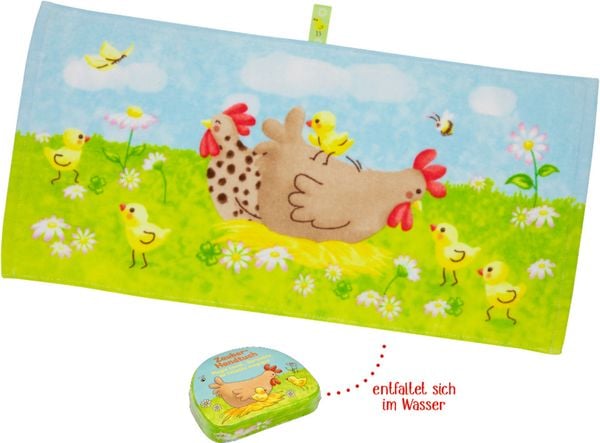 Produktbild: Zauberhandtuch / Fr&ouml;hliche H&uuml;hner