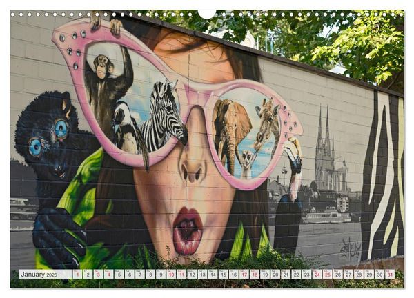 Produktbild: COLOGNE STREETART GALLERY (Wall Calendar 2026 DIN A3 landscape), CALVENDO 12 Month Wall Calendar