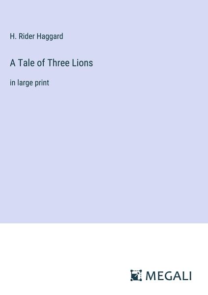 Produktbild: A Tale of Three Lions