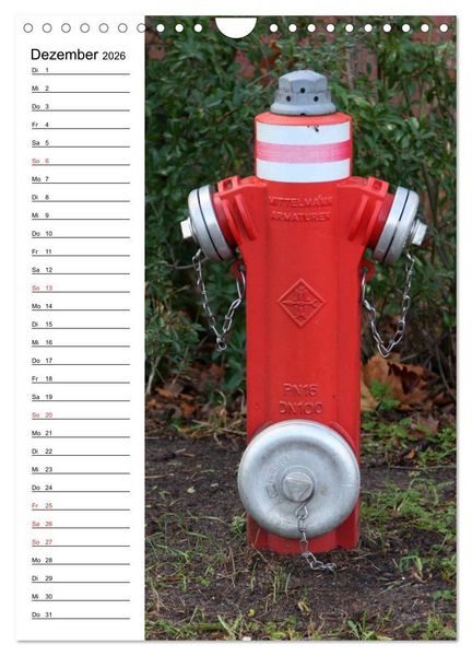 Produktbild: Nostalgie Hydranten (Wandkalender 2026 DIN A4 hoch), CALVENDO Monatskalender