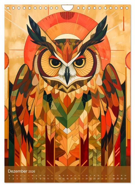 Produktbild: Totem-Tiere - Mythische Illustrationen von Krafttieren (Wandkalender 2026 DIN A4 hoch), CALVENDO Monatskalender