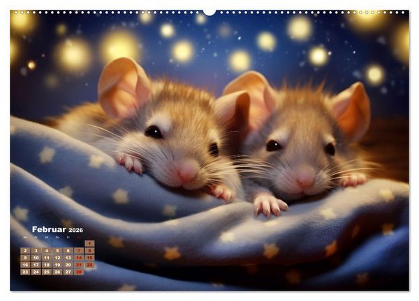Produktbild: Ein Jahr im Leben von Familie Maus (hochwertiger Premium Wandkalender 2026 DIN A2 quer), Kunstdruck in Hochglanz