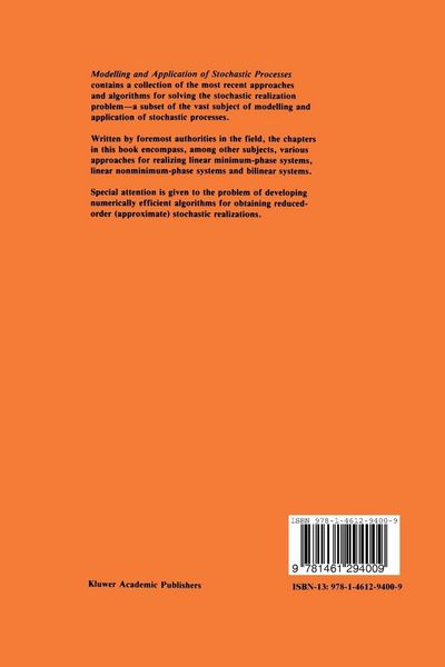 Produktbild: Modelling and Application of Stochastic Processes