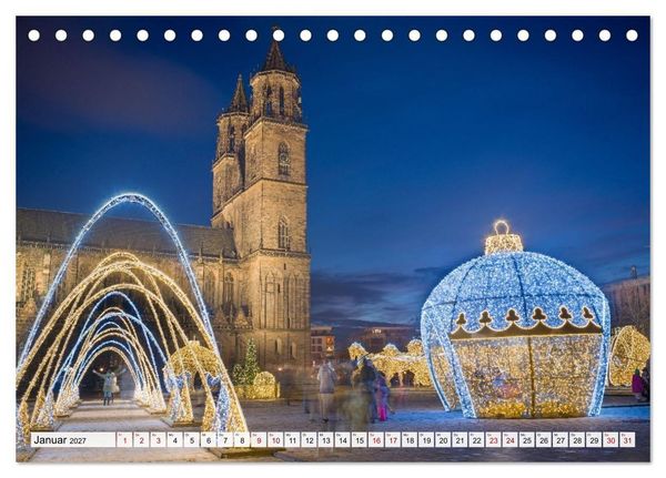 Produktbild: Magdeburg in besonderem Licht (Tischkalender 2027 DIN A5 quer), CALVENDO Monatskalender