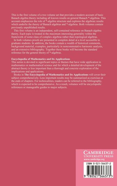 Produktbild: Banach Algebras and the General Theory of *-Algebras