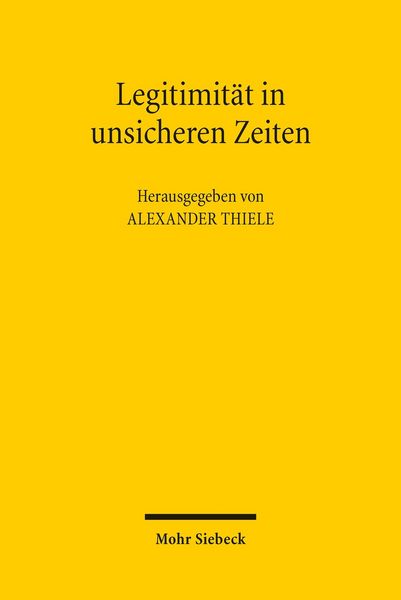 Produktbild: Legitimit&auml;t in unsicheren Zeiten