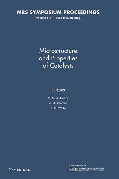 Produktbild: Microstructure and Properties of Catalysts