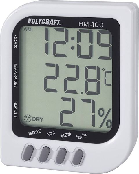 Produktbild: VOLTCRAFT HM-100 Luftfeuchtemessger&auml;t (Hygrometer) 20% rF 90% rF