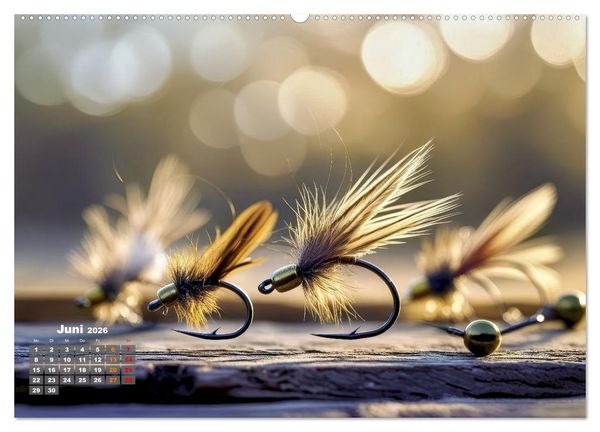 Produktbild: Meisterwerke - K&uuml;nstliche Fliegen (Wandkalender 2026 DIN A2 quer), CALVENDO Monatskalender