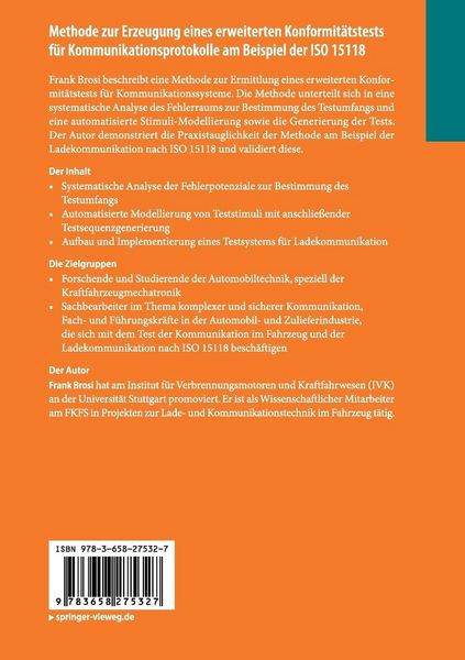 Produktbild: Methode zur Erzeugung eines erweiterten Konformit&auml;tstests f&uuml;r Kommunikationsprotokolle am Beispiel der ISO 15118