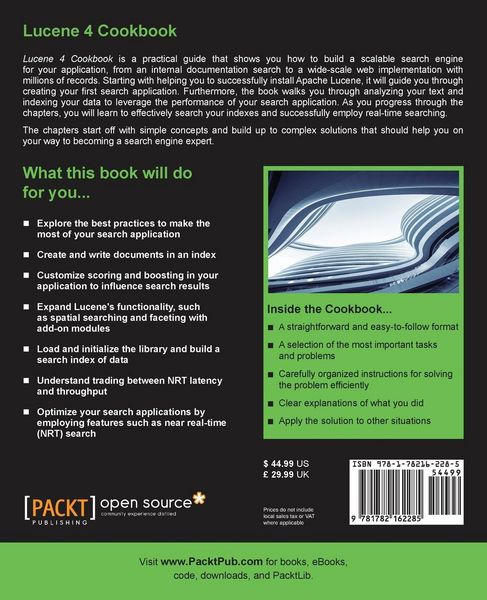 Produktbild: Lucene 4 Cookbook