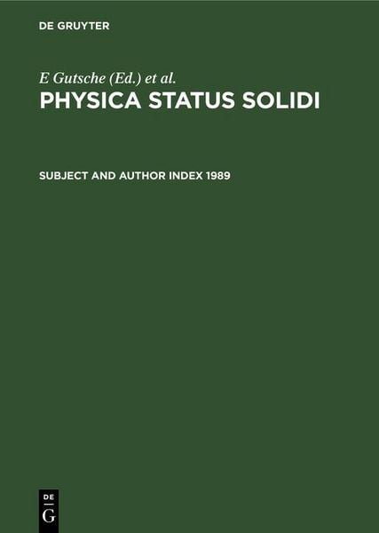 Produktbild: Subject and Author Index 1989