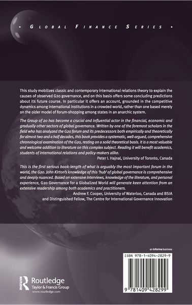 Produktbild: G20 Governance for a Globalized World