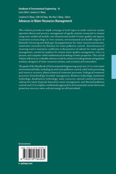 Produktbild: Advances in Water Resources Management