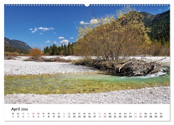 Produktbild: Wundersch&ouml;nes Isartal 2026 (hochwertiger Premium Wandkalender 2026 DIN A2 quer), Kunstdruck in Hochglanz