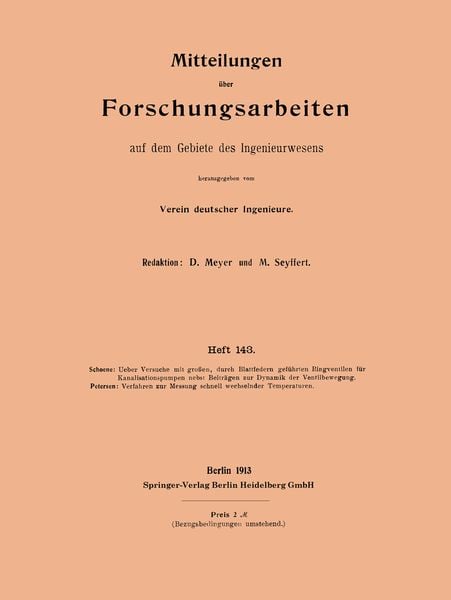 Produktbild: Mitteilungen &uuml;ber Forschungsarbeiten auf dem Gebiete des Ingenieurwesens
