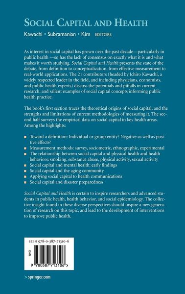 Produktbild: Social Capital and Health
