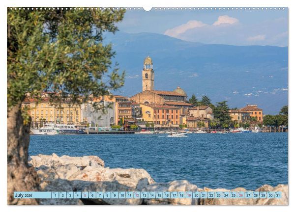 Produktbild: Lake Garda Mediterranean oasis in Northern Italy (High Quality Premium Wall Calendar 2026 DIN A2 landscape),CALVENDO 12 Month Wall Calendar