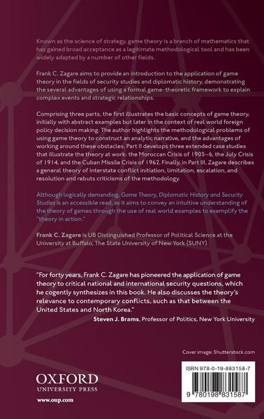 Produktbild: Game Theory, Diplomatic History and Security Studies
