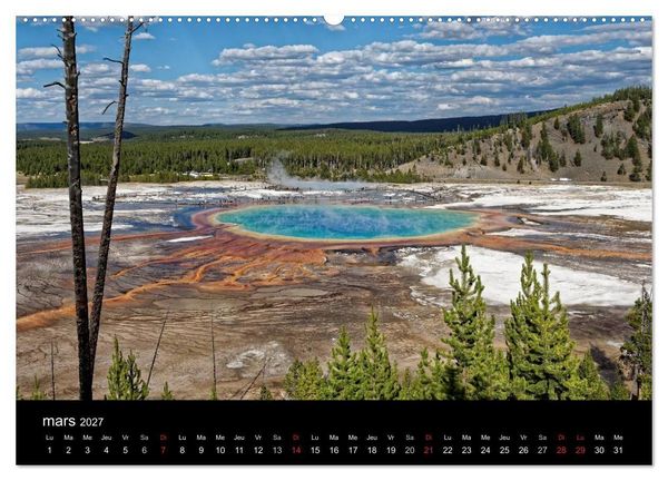 Produktbild: Yellowstone Un grand parc am&eacute;ricain (Calendrier mural haut de gamme 2027 DIN A2 vertical), CALVENDO calendrier mensuel