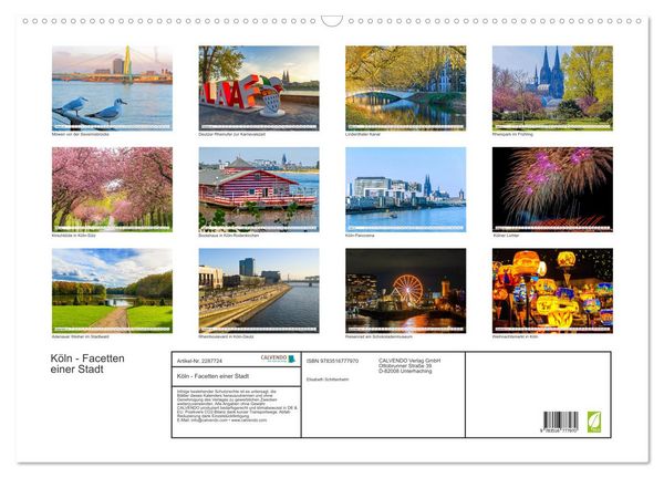 Produktbild: K&ouml;ln - Facetten einer Stadt (Wandkalender 2027 DIN A2 quer), CALVENDO Monatskalender