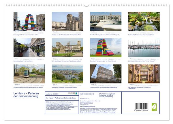 Produktbild: Le Havre - Perle an der Seinem&uuml;ndung (hochwertiger Premium Wandkalender 2026 DIN A2 quer), Kunstdruck in Hochglanz