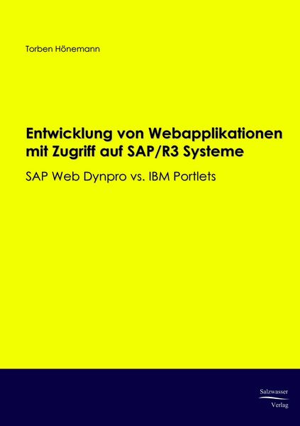 Produktbild: Entwicklung von Webapplikationen mit Zugriff auf SAP/R3 Systeme
