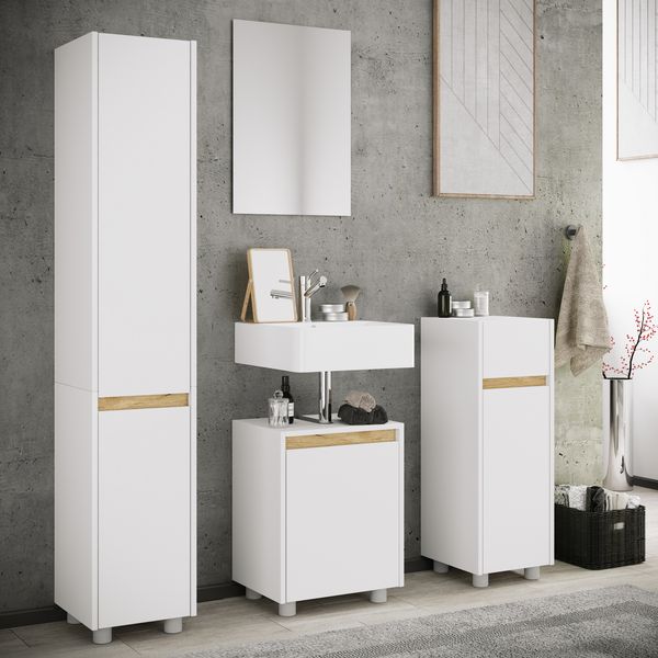 Produktbild: 4-tlg. Badm&ouml;bel Set Komplett Badschrank Cosila M