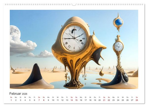 Produktbild: Zeit ist abstrakt (Wandkalender 2026 DIN A2 quer), CALVENDO Monatskalender