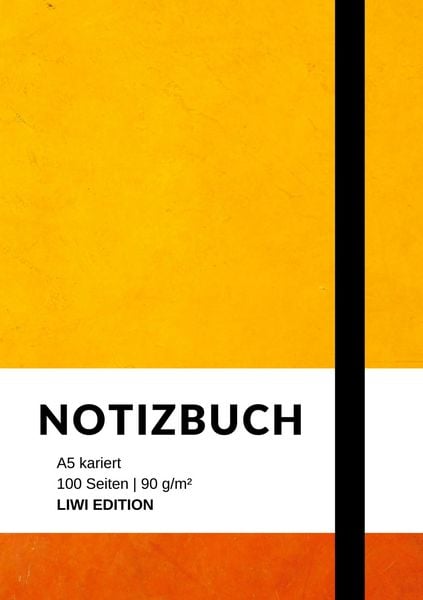 Produktbild: Notizbuch A5 kariert - 100 Seiten 90g/m&sup2; - Soft Cover