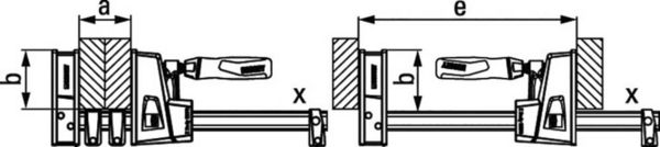 Produktbild: Bessey KRE80-2K Korpuszwinge Spann-Weite (max.):930 mm Ausladungs-Ma&szlig;e:95 mm