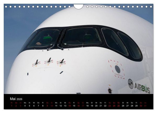 Produktbild: Airbus A350 Hautnah (Wandkalender 2026 DIN A4 quer), CALVENDO Monatskalender