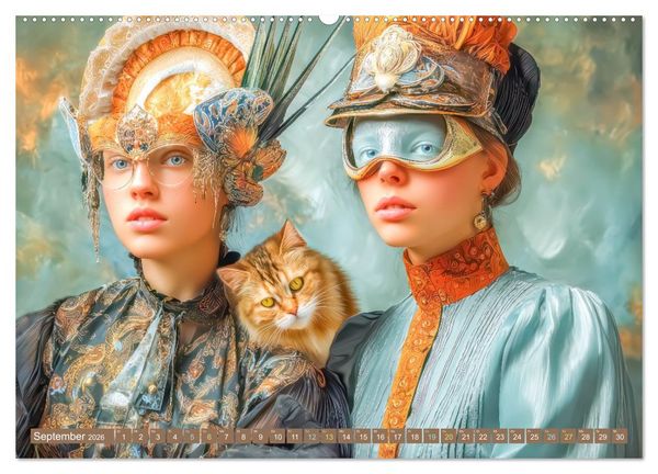 Produktbild: Dandy und Retro Vintage - Portraits mit Humor (Wandkalender 2026 DIN A2 quer), CALVENDO Monatskalender