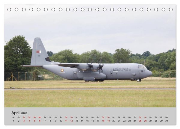 Produktbild: Transportflugzeug C-130 Hercules (Tischkalender 2026 DIN A5 quer), CALVENDO Monatskalender