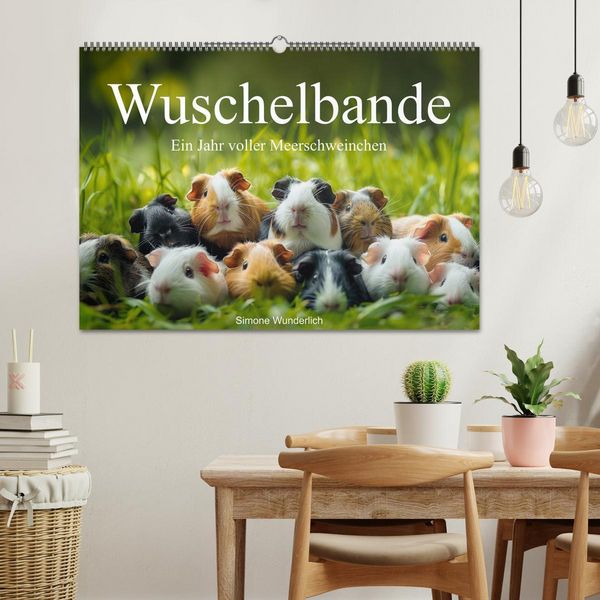 Produktbild: Wuschelbande - Ein Jahr voller Meerschweinchen (Wandkalender 2026 DIN A2 quer), CALVENDO Monatskalender