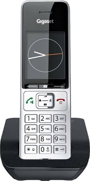 Produktbild: Gigaset COMFORT 500 DECT, GAP Schnurloses Telefon analog Babyphone, Freisprechen, f&uuml;r H&ouml;rger&auml;te kompatibel, Headsetanschluss