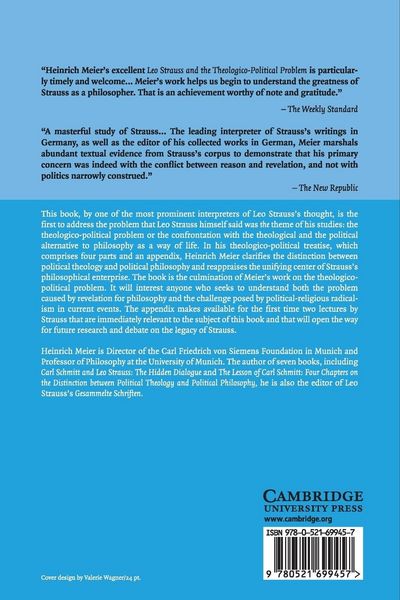 Produktbild: Leo Strauss and the Theologico-Political Problem
