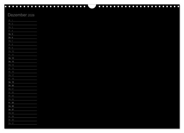 Produktbild: Bastel-Geburtstagskalender schwarz / Geburtstagskalender (Wandkalender 2026 DIN A3 quer), CALVENDO Monatskalender