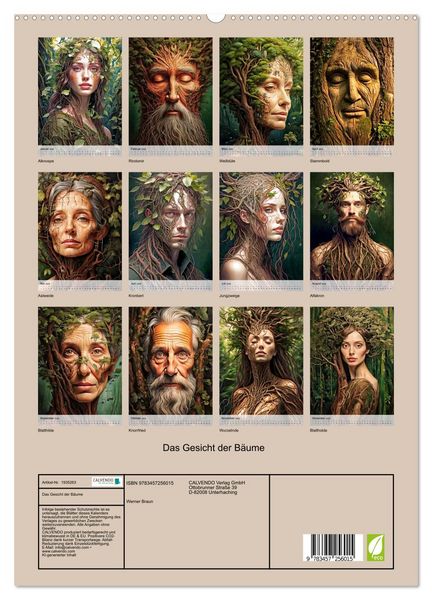 Produktbild: Das Gesicht der B&auml;ume (hochwertiger Premium Wandkalender 2026 DIN A2 hoch), Kunstdruck in Hochglanz
