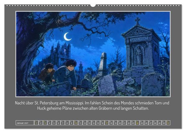 Produktbild: Die Freiheit am Mississippi (hochwertiger Premium Wandkalender 2027 DIN A2 quer), Kunstdruck in Hochglanz