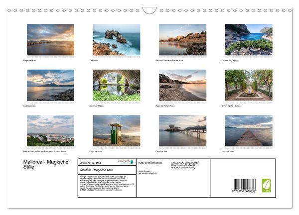 Produktbild: Mallorca - Magische Stille (Wandkalender 2026 DIN A3 quer), CALVENDO Monatskalender