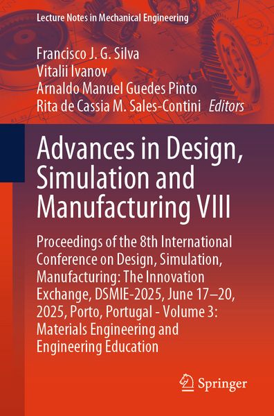Produktbild: Advances in Design, Simulation and Manufacturing VIII