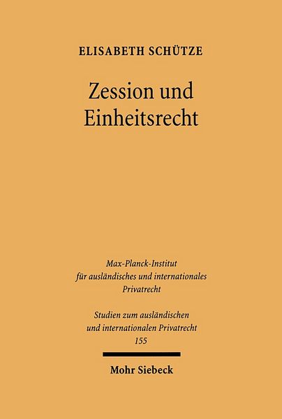 Produktbild: Zession und Einheitsrecht
