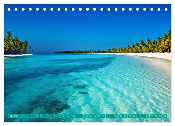 Produktbild: Sehnsucht Strandparadies (Tischkalender 2026 DIN A5 quer), CALVENDO Monatskalender