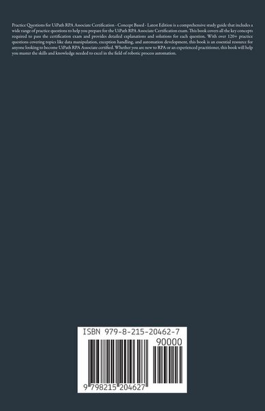 Produktbild: Concept Based Practice Questions for UiPath RPA Associate Certification Latest Edition 2026