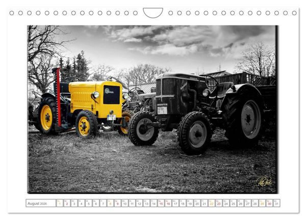 Produktbild: Oldtimer - nostalgische Traktoren und Lastwagen (Wandkalender 2026 DIN A4 quer), CALVENDO Monatskalender