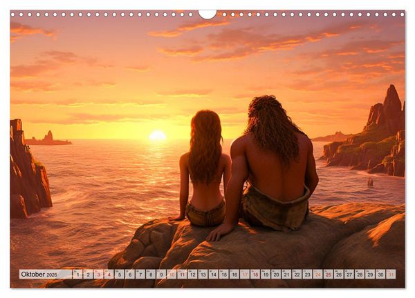 Produktbild: Lustige Urzeit Momente - Ein Jahr voller Steinzeitspa&szlig; (Wandkalender 2026 DIN A3 quer), CALVENDO Monatskalender