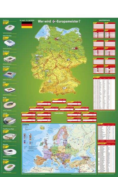 Fußballposter 2024 - Wer wird Europameister?