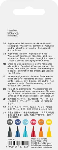 Produktbild: Faber-Castell Tuschestifte Pitt Artist Pens Manga Shonen, 6er Etui